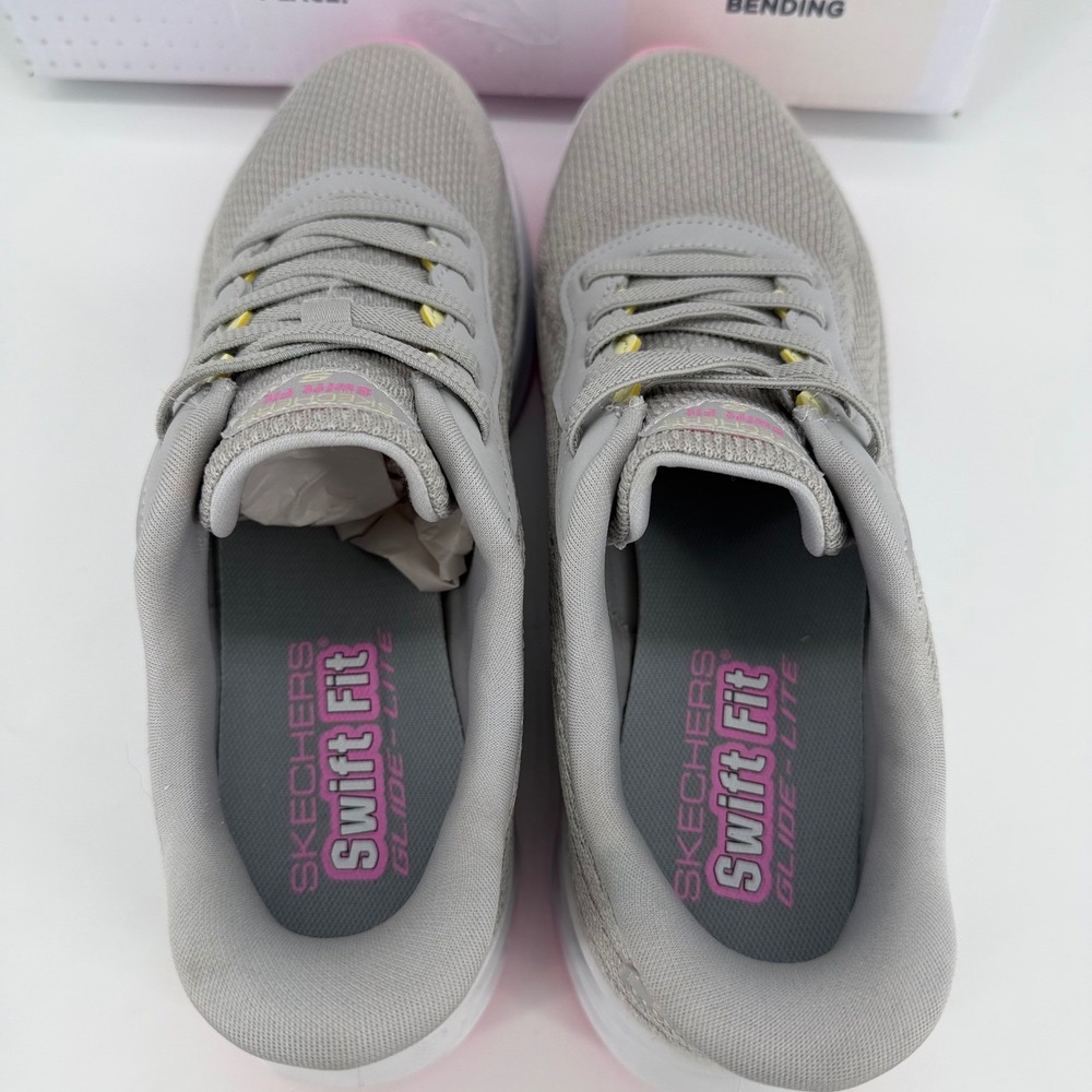 Skechers Hands Free Slip-ins Swift Fit Gray Pink Sneakers 179350S Womens 7.5 - Picture 8 of 9